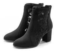 Lascana Highheel-laarsjes Ankle boot, laars met modieuze punt en comfo...