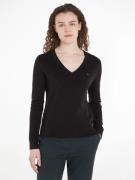 Tommy Hilfiger Trui met V-hals CO JERSEY STITCH V-NK SWEATER met V-hal...