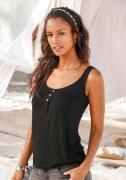 Lascana Strandtop Met gevlochten bandjes van zachte viscose-stretch (S...