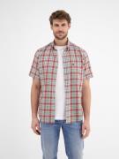 Lerros Geruit overhemd met geborduurd logo