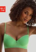 Lascana Push-up-bh met beugel in bandeau-vorm van kant met extra platt...