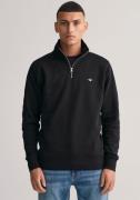 Gant Sweatshirt REG SHIELD HALF ZIP SWEAT met logoborduursel op borsth...