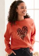 Lascana Sweatshirt met hart-leeuwprint, loungewear