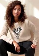 Lascana Sweatshirt met hart-leeuwprint, loungewear