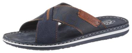 Rieker Slippers zomerschoen, slippers, badschoen, met contraststiksels