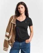 Gant T-shirt REG SHIELD KA V-NECK T-SHIRT met een klein geborduurd log...