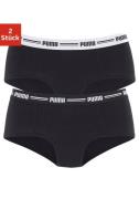 PUMA Hipster PUMA WOMEN MINI SHORT 2P PACK met opvallende logo-tailleb...