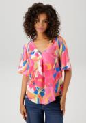 Aniston CASUAL Blouse zonder sluiting met fantasierijke, grafische pri...