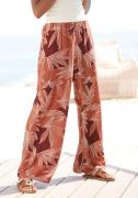 Lascana Palazzobroek met all-over print en zakken, wide leg, stoffen b...