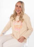 Zwillingsherz Sweatshirt Wild Side Of Life met used-look randen en kle...