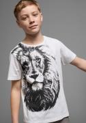 KIDSWORLD T-shirt Met coole LEEUW-print Korte mouwen, basic pasvorm, b...