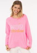 Zwillingsherz Sweatshirt Moin Noordzee met used-look randen