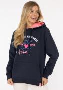 Zwillingsherz Hoodie Verlangen naar de zee met maritieme borduursel, k...
