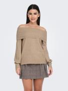 Only Trui met carmenhals ONLJEANETT LIFE L/S OFF SHOULDER CC KNT