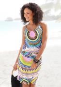 Beachtime Strandjurk met grafische print in etno-stijl, kort zomerjurk