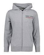 Gant Capuchonsweatvest GRAPHIC FULL ZIP HOODIE Kangaroozak, ribboorden...