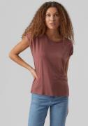 Vero Moda Shirt met ronde hals VMAVA PLAIN SS TOP GAJRS NOOS