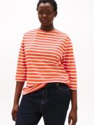 Tommy Hilfiger Curve T-shirt CRV SLIM CODY BOAT-NK 3/4SLV in grote mat...