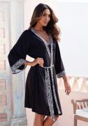Lascana Kimono met gedessineerde contrastbies