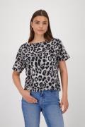 Monari T-shirt Shirt met all-over Leo print