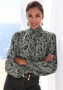 Lascana Blouse met lange mouwen met dierenprint, leeuw-optiek, elegant...