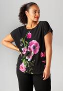 Aniston PLUS Shirtblouse met kleurrijke, grootvlak bloemen bedrukt