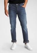 Bruno Banani Straight jeans Dylan rechte pasvorm, used-wassing, lage t...