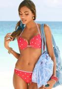 s.Oliver RED LABEL Beachwear Push-upbikinitop AUDREY met stippen en st...