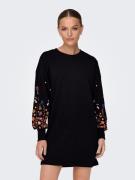 Only Sweatjurk ONLBROOKE LS SHORT DRESS FLOWER SWT NOOS