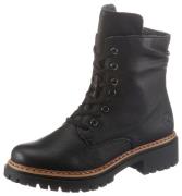 Rieker Hoge veterschoenen , enkellaarsjes, profielzool, blokhak, met c...