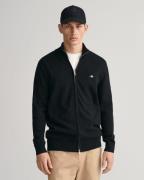 Gant Cardigan CASUAL COTTON ZIP CARDIGAN Met ribbels aan opstaande kra...