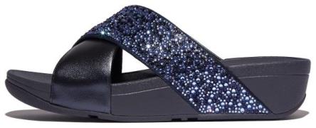 Fitflop Slippers LULU CRYSTAL , plateauschuh, slides met trendy glinst...
