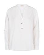 FREEQUENT Blouse met lange mouwen FQLAVA-SHIRT Linnenmix, met V-hals