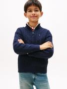 Tommy Hilfiger Gebreide trui COTTON CABLE HALF ZIP SWEATER