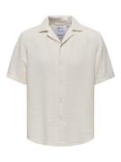 ONLY & SONS Overhemd met korte mouwen ONSLATHAM RLXSS RESORT LINEN STR...