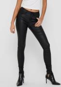 Only Imitatieleren broek ONLANNE K MID WAIST COATED PNT NOOS