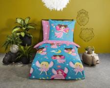 good morning Kinderovertrekset Fee Katoen, 135x200, Rits, Omkeerbaar, ...