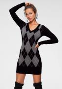 Melrose Gebreide jurk Mini-lengte, elegante look, van katoenmix, lange...
