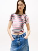 TOMMY JEANS Shirt met korte mouwen TJW SLIM ESSENTIAL RIB SS EXT