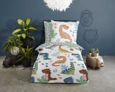 good morning Baby beddengoed Dino 100% katoen, renforcé, rits, omkeerb...