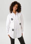 Aniston CASUAL Overhemdblouse met glinsterende steentjes versierde blo...
