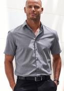 H.I.S Overhemd met korte mouwen Regular fit elastisch jacquard korte m...