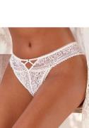 Lascana String met elegante cut-out van florale jacquardkant