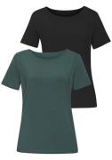 Lascana T-shirt Met ronde hals van elastische katoen-modal kwaliteit (...