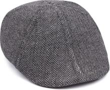 Suitable Peaky Cap Geweven Zwart -