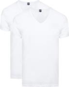 Alan Red Dean V-Hals T-Shirt Wit (2Pack)