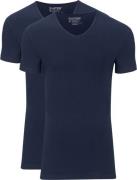 Slater 2-pack Stretch V-hals T-shirt Navy