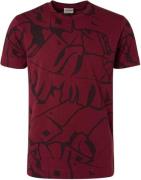 No Excess T-Shirt Print Rood