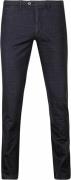 Suitable Chino Sartre Ruit Donkerblauw