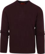 Suitable Pullover Wol O-Hals Bordeaux